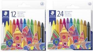 Gesso di dipinto di cera Staedtler, 24 kartonetui rotondo, cuffia di carta, diametro: 8 mm, lunghezza: 96 mm, - 1 pezzo (220 08