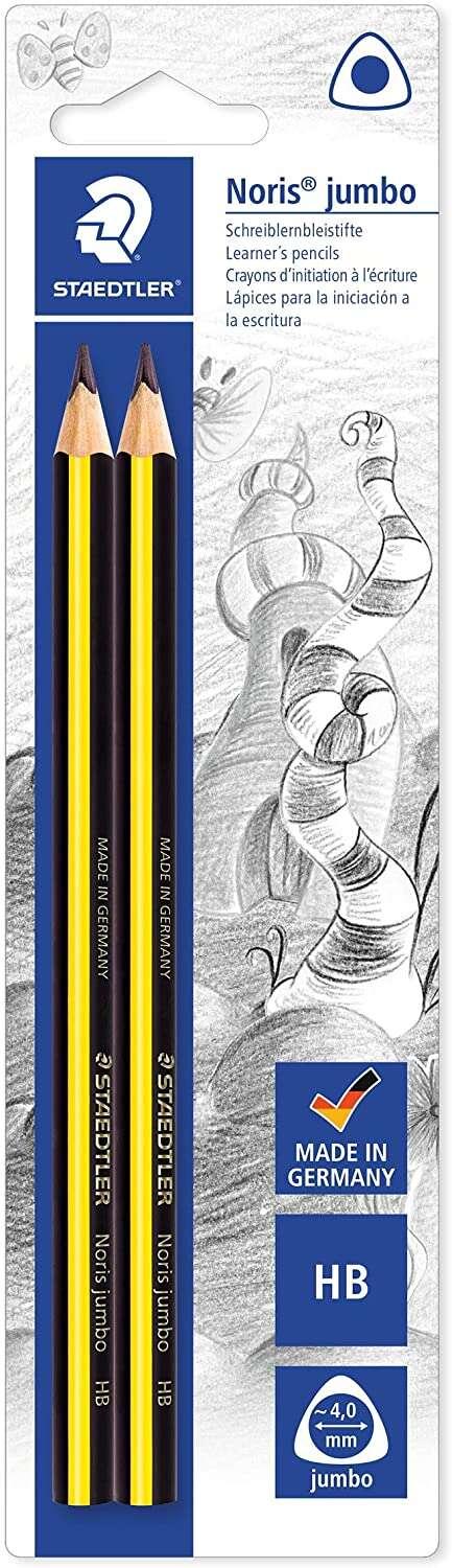 Staedtler 2 matite Noris jumbo triangolari HB (STAEDTLER Bleistift NC jumbo 2 ST Blis)