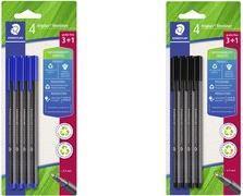 Staedtler Triplus - blu - fine - blu - grigio - polipropilene (pp) - plastica riciclabile - triangolo - basato sull'acqua (334
