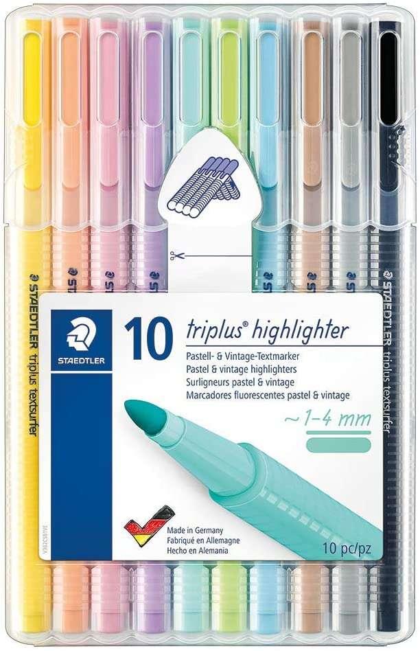 STAEDTLELER TRIPLUS TEXTSURFER 362 Confezione da 10 pennarelli fluorescenti - corsa 1 - 4 mm ca.