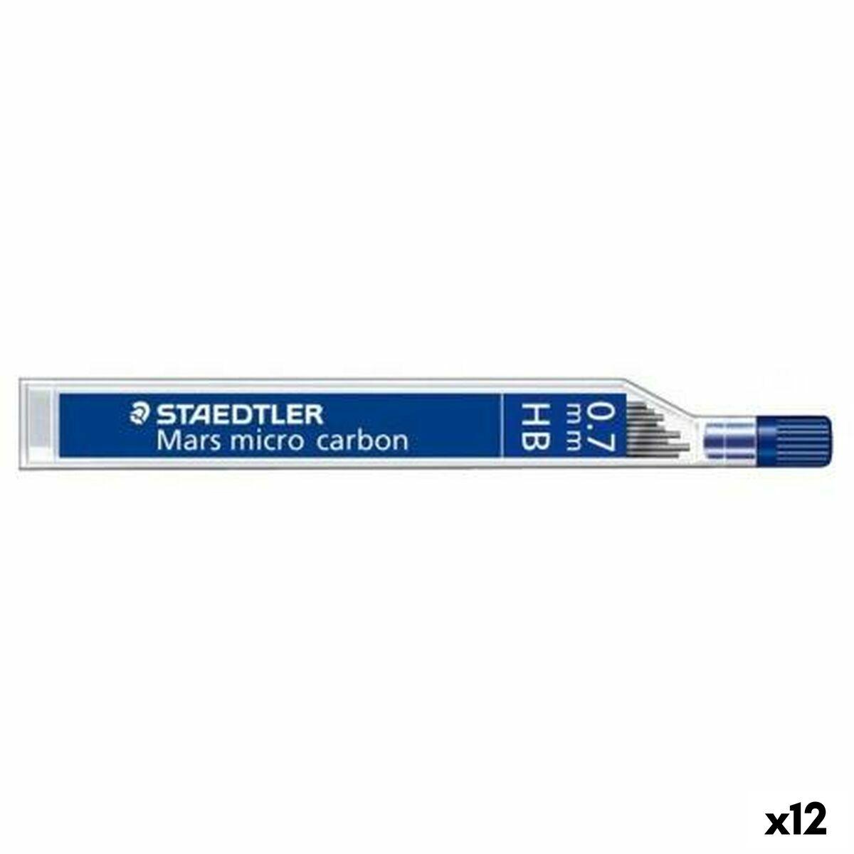 Staedtler Mars micro carbon mina HB (Staedtler Mars Micro Pencil Lead Refill HB 0.7mm Lead 12 Leads Per Tube [Pack 12] - 25007-
