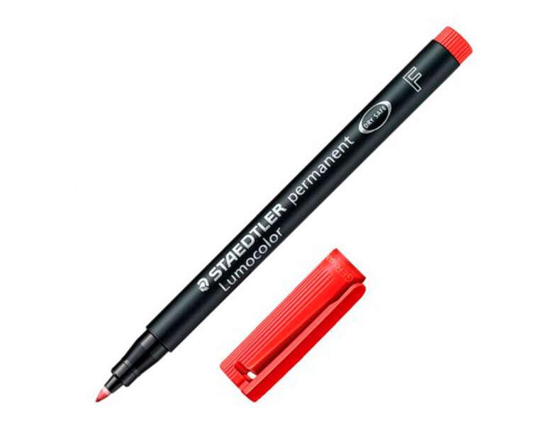 Pennarello indelebile Staedtler Lumocolor 318 - Punta tonda fine - Tratto da 0.6 mm - Cappuccio con clip - Asciugatura rapida -