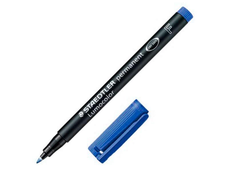 Pennarello indelebile Staedtler Lumocolor 318 - Punta tonda fine - Tratto da 0.6 mm - Cappuccio con clip - Asciugatura rapida -