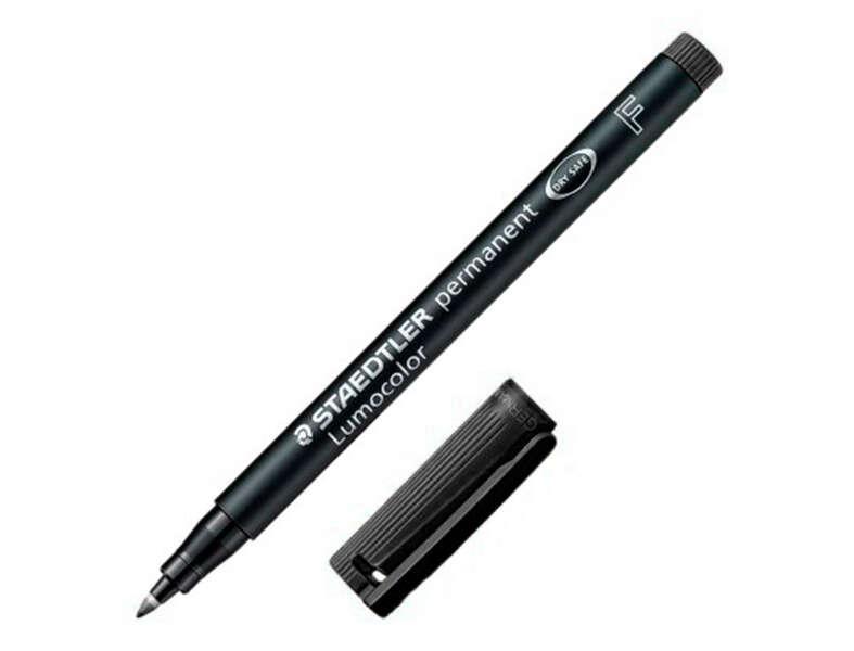 Pennarello indelebile Staedtler Lumocolor 318 - Punta tonda fine - Tratto da 0.6 mm - Cappuccio con clip - Asciugatura rapida -