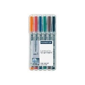 STAEDTLER LUMOCOLOR Non permanente 311S, 6 serie di resistenza alla linea: 0,4 mm (super fine), Finelinerspitze (311 WP6)