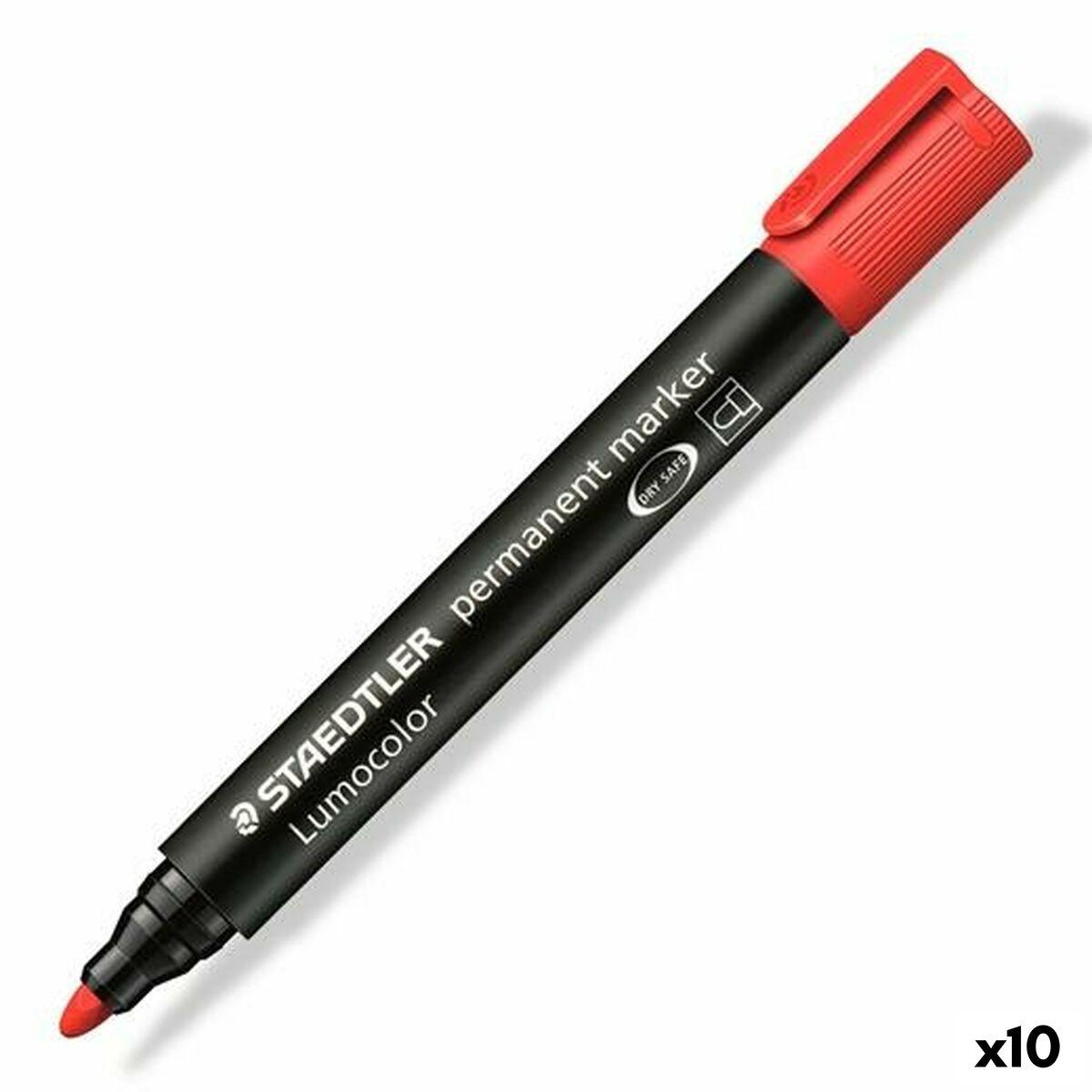 Marcatore permanente Staedtler Lumocolor 352-2 Rosso (10 Unità )