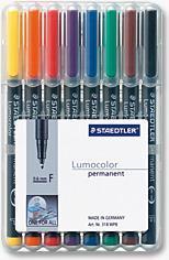 Pennarelli STAEDTLER Lumocolor F Wf colore. 8 pezzi 06 mm multicolori