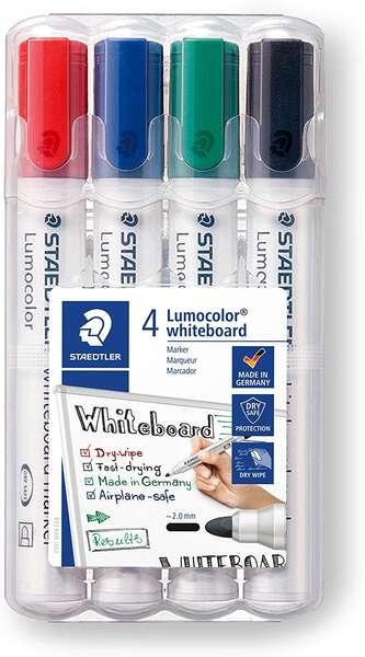 Staedtler Lumocolor pennarello per lavagna bianca in scatola (Staedtler Lumocolor pennarello per lavagna bianca punta tonda 2 m