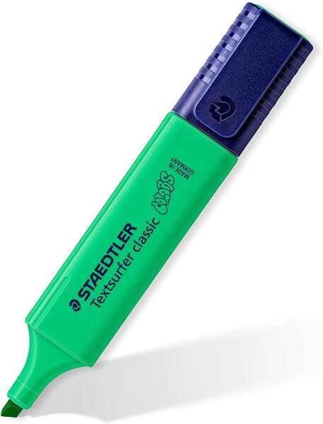 STAEDTLELER TEXTSURFER CLASSE CLASSIC 364 Pennarello fluorescente - punta morbida - corsa tra 1 - 5 mm - base acqua - colore ve