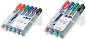 Staedtler 356 WP6 evidenziatore 6 pz Nero Blu Verde Arancione Rosso Viola (Staedtler Lumocolor Flipchart Marker Bullet Tip 2mm