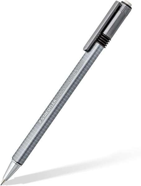 Portamine Staedtler Triplus Micro 774 - Lunghezza 0,5 mm - Punta retrattile - Design ergonomico - Colore grigio