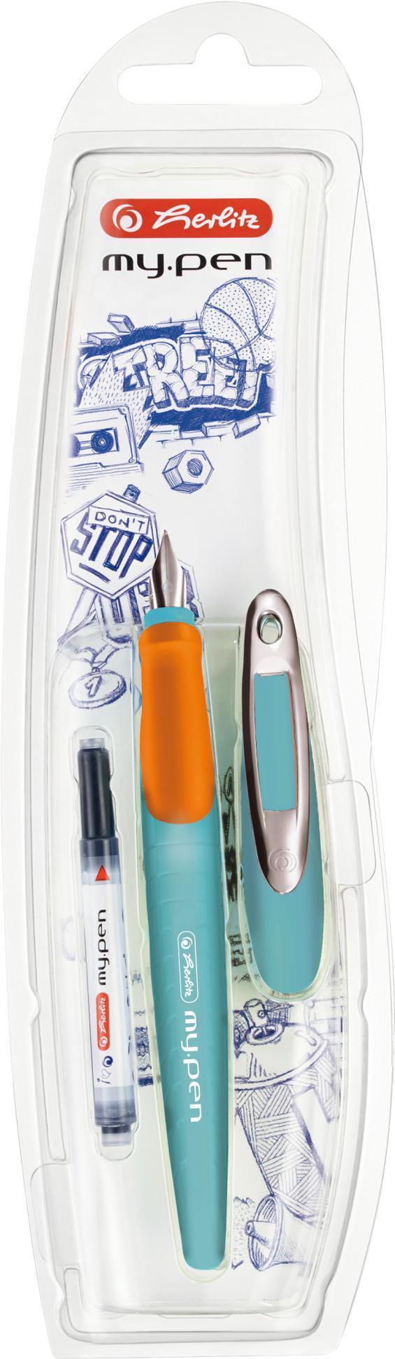 Penna stilografica Herlitz my.pen ts/oe penna stilografica a cartuccia blu