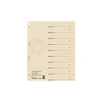 Herlitz Separator A4 Over-Width Manil Karton pressione organizzativa nera di Chamois perforazione a 6 vie bordo del foro (10840