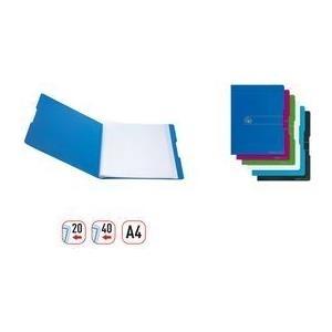 Herlitz Viewbook Easy Orga to Go, A4, 20 casi, OPAC blu di pp pp, con 20 copertine cristalline, legge sul documento, - 1 pezzo