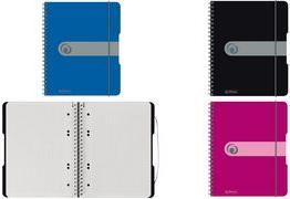 Herlitz Collegeblock Easy Orga, A5, 80 Latt, Berry Sonder Lineatur, a scacchi, senza legno, 80g/mq, perforato, - 1 pezzo (11293