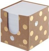 Herlitz Slip Box puro glam, 90 x 90 mm, stampato marrone con punti, fatto di scatola di forza, legno di carta senza, - 1 pezzo