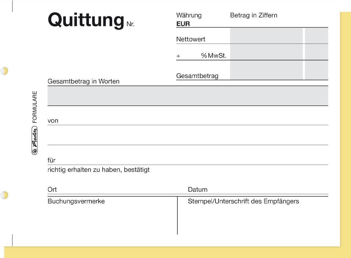 modulo herlitz scontrino con IVA indicata separatamente 886622 DIN A6 orizzontale 2x 40 pagine