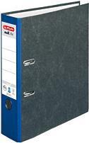 Cartella Herlitz dorso larghezza 8 cm DIN A4 cartoncino blu marmorizzato