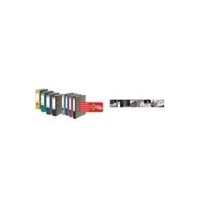 Cartella Herlitz dorso larghezza 8 cm DIN A4 cartoncino marmorizzato nero