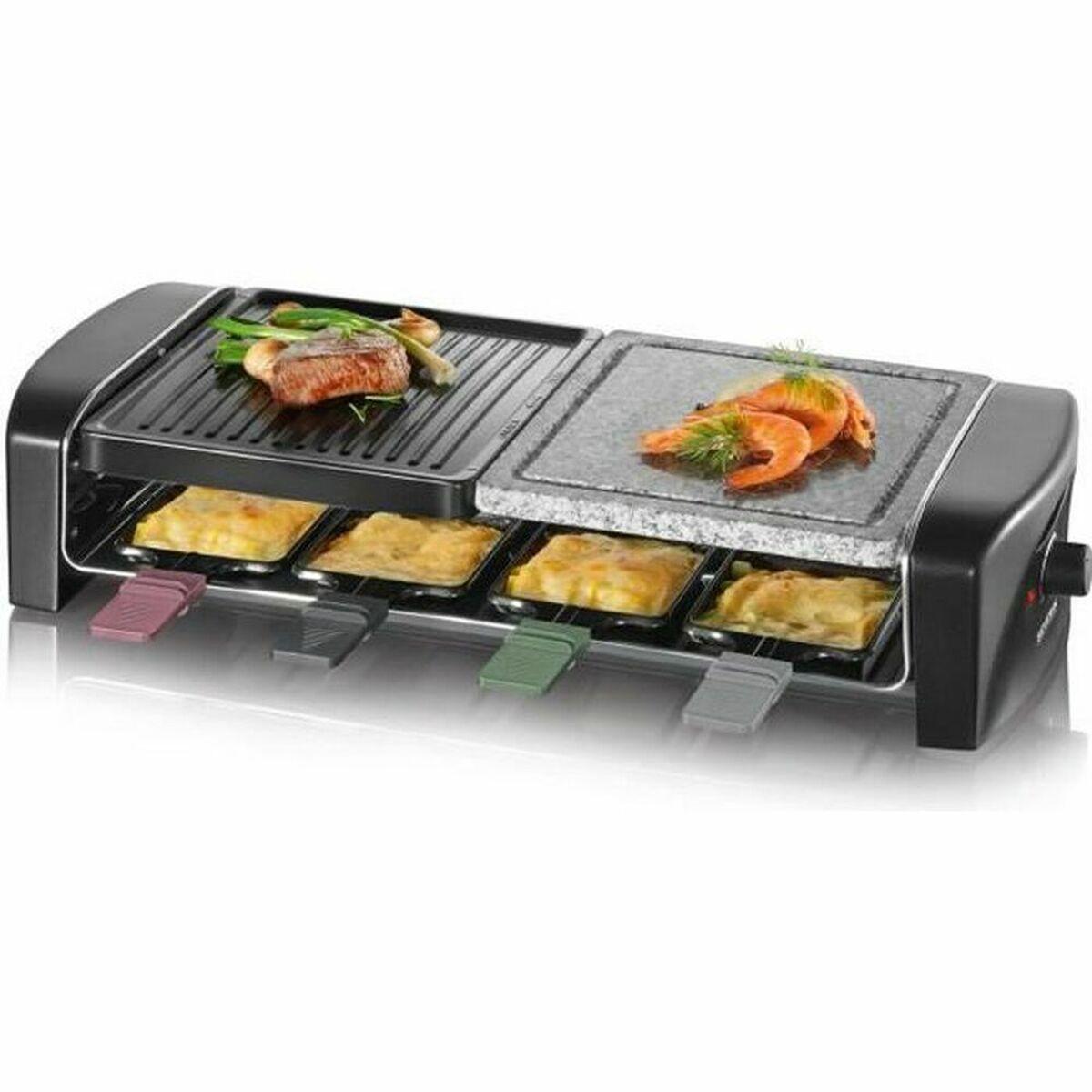 Ã¢â‚¬Â¢ Leistung: 1.400 W Ã¢â‚¬Â¢ Farbe: Schwarz/Edelstahl Ã¢â‚¬Â¢ ZubehÃƒÂ¶r: 8 RaclettepfÃƒÂ¤