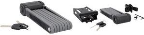 Lucchetto per bicicletta pieghevole FISCHER PROTEC FKS110 lunghezza 1.100 mm barre in acciaio temprato bordi rivestiti con prot