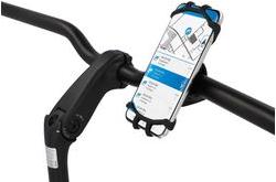 Fischer Bicycle Smartphone Proprietario Silicone, nero fatto di silicone, adatto a tutti gli smartphone comuni di - 1 pezzo (50