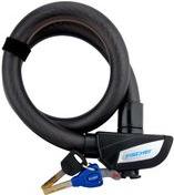 Blocco bici a corda fischer, lunghezza: 850 mm, blocco della corda nera senza supporto per telaio, diametro: 23 mm, corda - 1 p