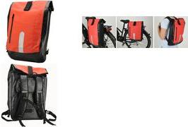 Borsa da tasca per biciclette Fischer rosso/nero realizzato in PVC all'85% e 15% in poliestere impermeabile con STELLE BREATTO
