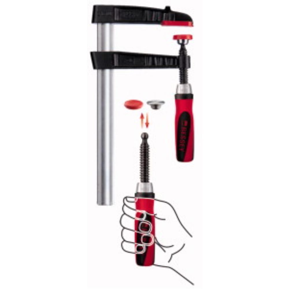 Strettoio a vite originale per ghisa malleabile BESSEY TG25-2K 250/120 con impugnatura 2K
