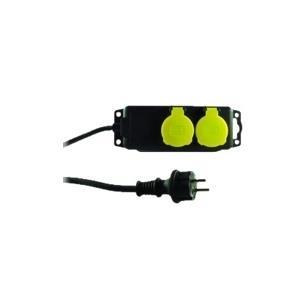 Rev - Extension Cord - AC - AC 250 V - 3500 watt - Connettori di uscita: 2 - 1,4 m - nero, giallo (0512467555)