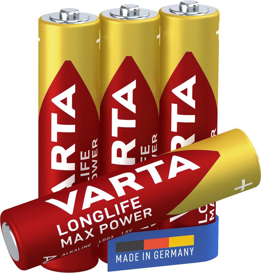 Longlife Max Power AAA VARTA Type 4703 Int. Baugre nach IEC LR03 Baugre AAA Micro Durchmesser 10.5 mm Gre 44.5 mm Gewic