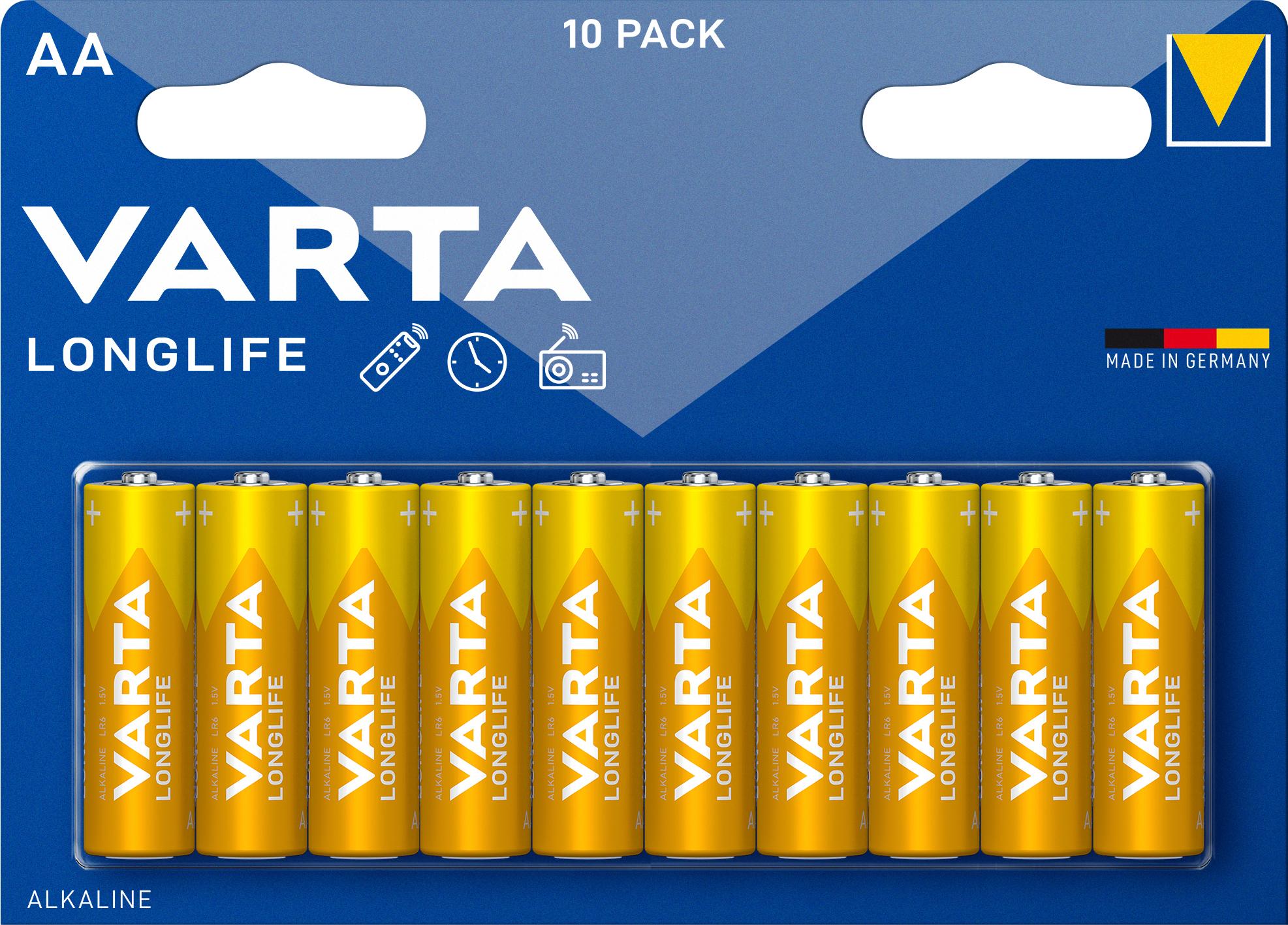 Ã¢â‚¬Â¢ Longlife AA Ã¢â‚¬Â¢ Einwegbatterie Ã¢â‚¬Â¢ Alkali Ã¢â‚¬Â¢ 1,5 V Ã¢â‚¬Â¢ 10 StÃ