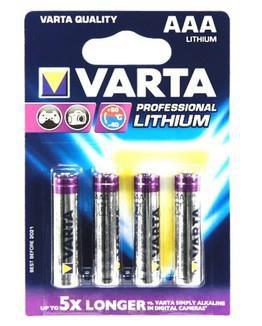 Batteria Varta Lithium Micro AAA FR03 1.5V Blister (4 pacchetti) 06103 301 404