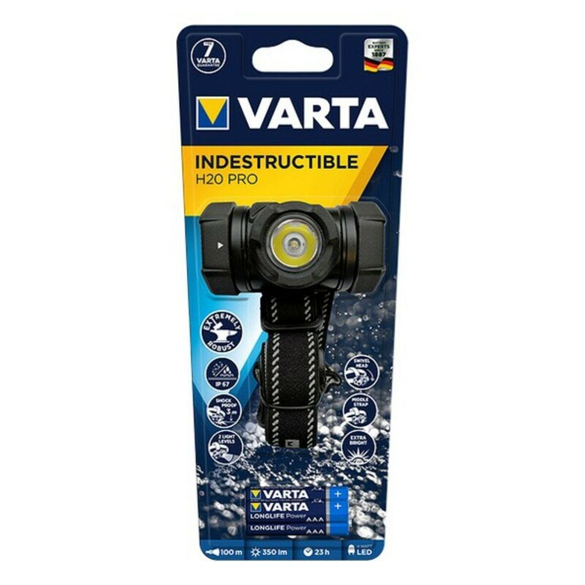 Varta INDESTRUCTIBLE H20 PRO Nero Torcia a fascia LED