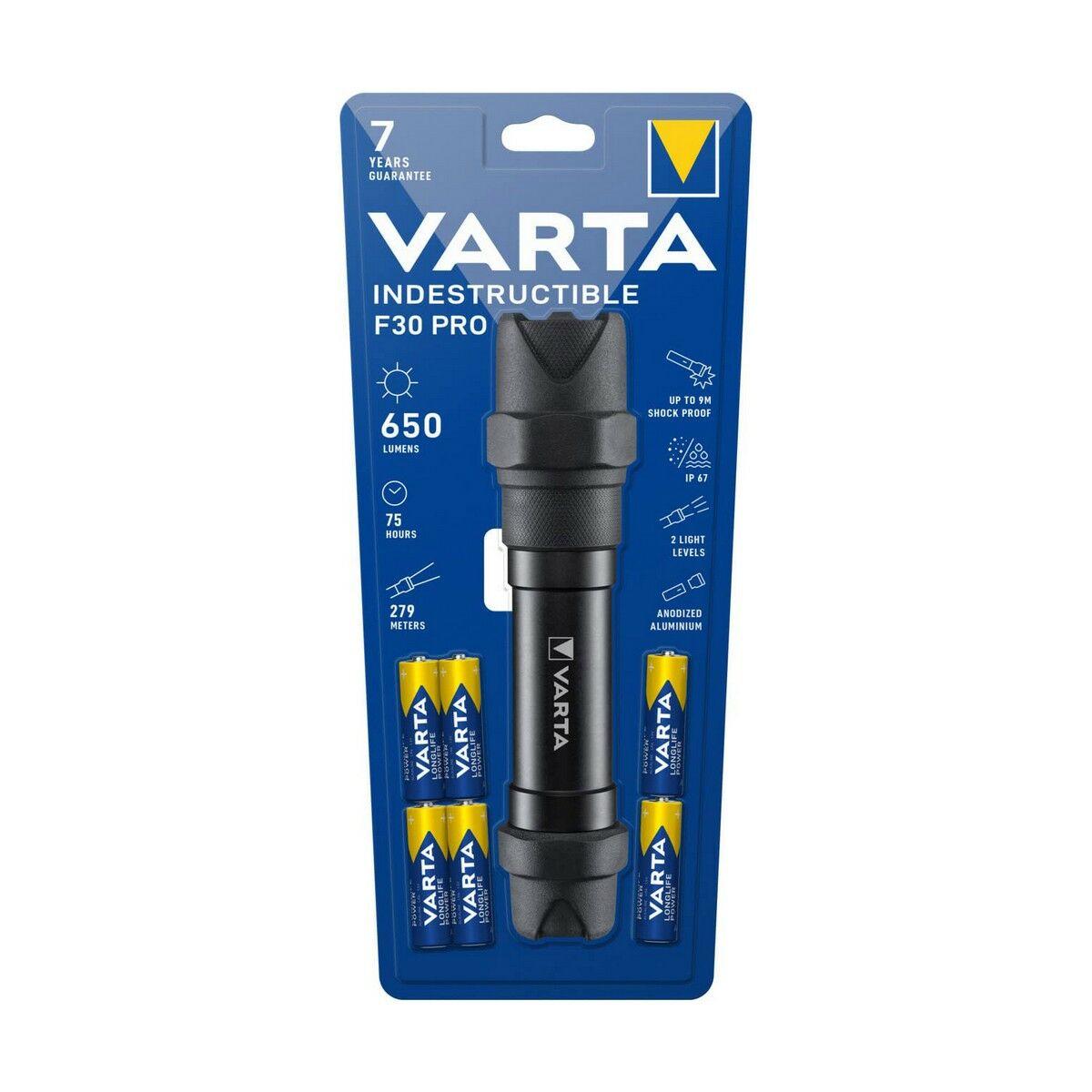 Varta INDESTRUCTIBLE F30 PRO Nero Torcia a mano LED