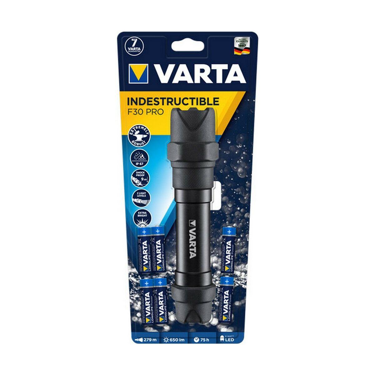 Varta INDESTRUCTIBLE F30 PRO Nero Torcia a mano LED
