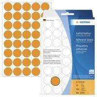 Herma - Matte, etichette di carta autoadesiva permanente - Orancia luminosa - 19 mm intorno a 960 etichette (24 fogli x 40) (22