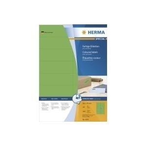 Speciale Herma - Etichette di carta Matt permanentemente autoadesivo - Green - 105 x 37 mm 1600 etichette (100 fogli x 16) (425