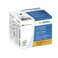 Etichette per indirizzi HERMA rotolo di indirizzi 70x38 250 pezzi 700 x 380 mm bianco