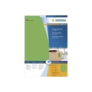 Speciale Herma - Etichette di carta Matt permanentemente autoadesivo - Green - A4 (210 x 297 mm) 100 etichette (100 fogli x 1)