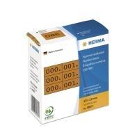 Herma - Etichette di numeri autoadesivo - Nero Brown - 10 x 22 mm - 3000 etichette (1000 fogli x 3) (4807)