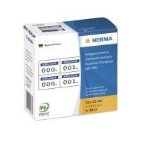Herma - Etichette Nummern autoadesivo - Bianco/blu scuro - 15 x 22 mm - 2000 etichette (1000 fogli x 2) (4833)
