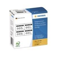 Herma - Etichette di numeri autoadesivo - Black White - 15 x 22 mm - 2000 etichette (1000 fogli x 2) (4837)