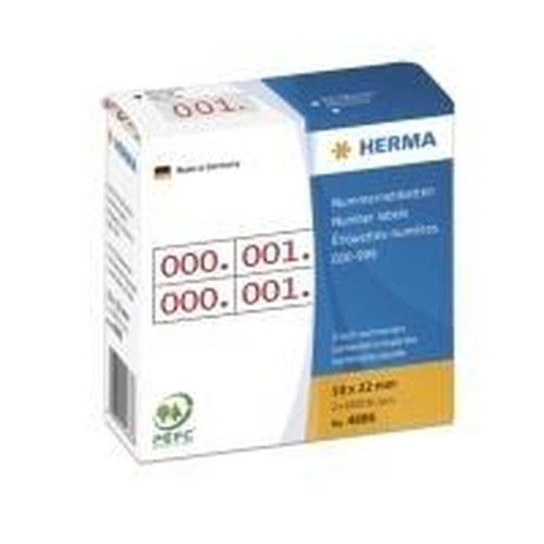 Numeri adesivi HERMA rossi