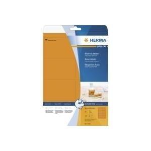 Speciale Herma - Adesivo permanente, tappetino, etichette di carta fluorescente - Orancia luminosa - 99,1 x 67,7 mm - 160 etich
