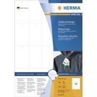 Tag robusti Herma - Etichette non adesive perforato - bianco - 42 x 70 mm - 2000 etichette (100 fogli x 20) (6871)