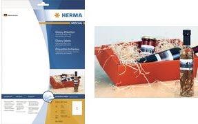 Herma Inkprint - Etichette autoadesive cupo - bianco - A4 (210 x 297 mm) - 10 pezzi. (10 fogli x 1) (8895)