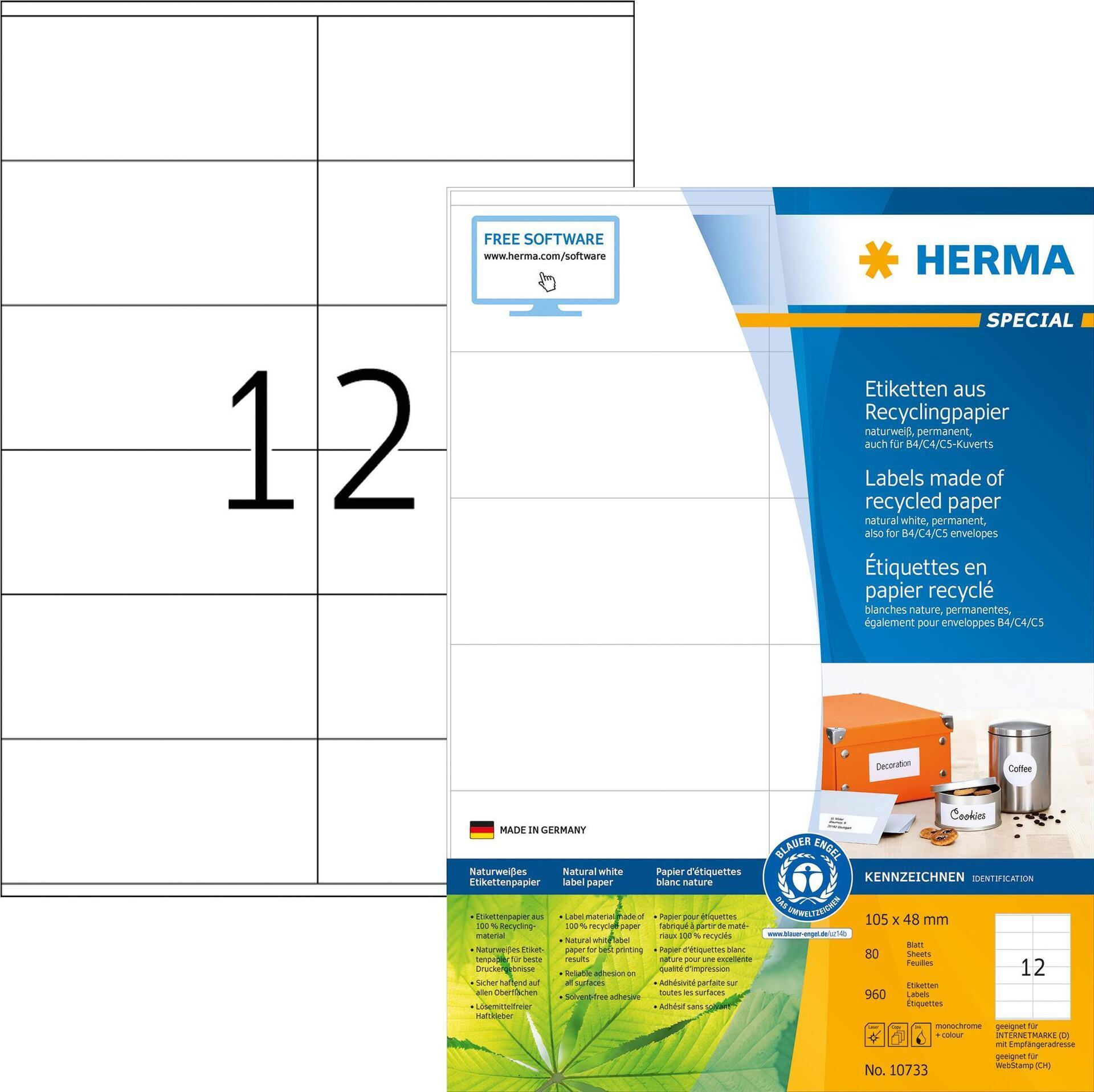 Etichette Herma RC 105x480 cm