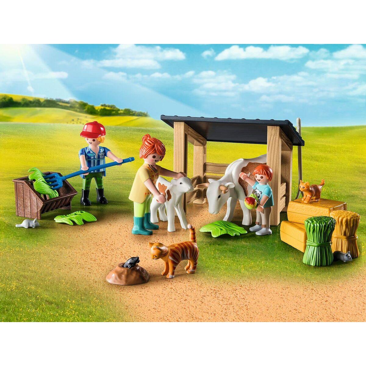 Playset Playmobil 71248 Country Furnished House with Barrow and Cow 137 Pezzi