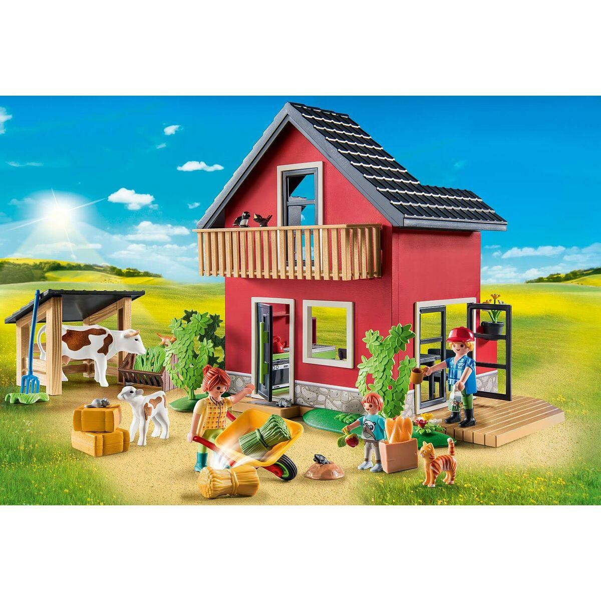 Playset Playmobil 71248 Country Furnished House with Barrow and Cow 137 Pezzi